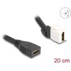 Kabel modułu Keystone HDMI żeński do HDMI żeńskiego kątowy 45° 8K 60 Hz 20 cm czarny Delock 90322