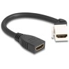 Kabel modułu Keystone HDMI żeński do HDMI żeńskiego kątowy 45° 8K 60 Hz 20 cm czarny Delock 90322
