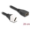 Kabel modułu Keystone HDMI żeński do HDMI żeńskiego po przekątnej 8K 60 Hz 20 cm czarny Delock 90326