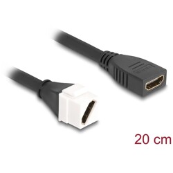 Kabel modułu Keystone HDMI żeński do HDMI żeńskiego po przekątnej 8K 60 Hz 20 cm czarny Delock 90326