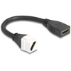 Kabel modułu Keystone HDMI żeński do HDMI żeńskiego po przekątnej 8K 60 Hz 20 cm czarny Delock 90326