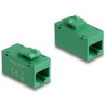 Moduł Keystone z gniazdem RJ45 do gniazda RJ45 Cat.6A UTP zielony Delock 90640