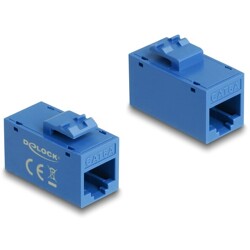Moduł Keystone z gniazdem RJ45 do gniazda RJ45 Cat.6A UTP niebieski Delock 90642