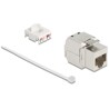 Moduł Keystone RJ45 żeński do LSA Cat.8.1 z metalowym zatrzaskiem beznarzędziowy Delock 90683