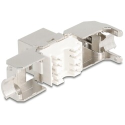Moduł Keystone RJ45 żeński do LSA Cat.8.1 z metalowym zatrzaskiem beznarzędziowy Delock 90683