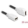 Kabel modułu Keystone HDMI żeński do HDMI żeńskiego 8K 60 Hz 20 cm biały Delock 90684