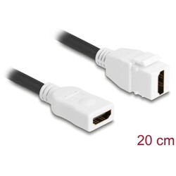 Kabel modułu Keystone HDMI żeński do HDMI żeńskiego 8K 60 Hz 20 cm biały Delock 90684