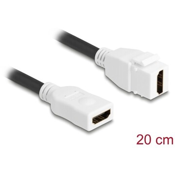 Kabel modułu Keystone HDMI żeński do HDMI żeńskiego 8K 60 Hz 20 cm biały Delock 90684