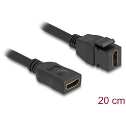 Kabel modułu Keystone HDMI żeński do HDMI żeńskiego 8K 60 Hz 20 cm czarny Delock 90685