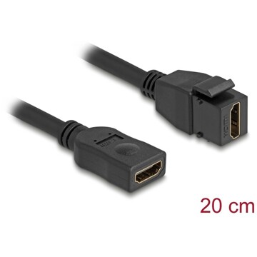 Kabel modułu Keystone HDMI żeński do HDMI żeńskiego 8K 60 Hz 20 cm czarny Delock 90685