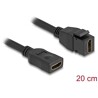Kabel modułu Keystone HDMI żeński do HDMI żeńskiego 8K 60 Hz 20 cm czarny Delock 90685