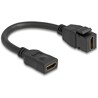 Kabel modułu Keystone HDMI żeński do HDMI żeńskiego 8K 60 Hz 20 cm czarny Delock 90685