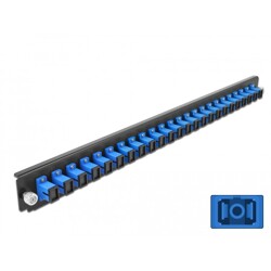 Panel frontowy 19" 24-portowy SC Simplex niebieski Delock 43351