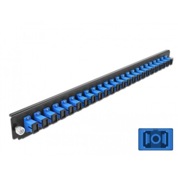 Panel frontowy 19" 24-portowy SC Simplex niebieski Delock 43351
