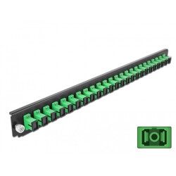 Panel frontowy 19" 24-portowy SC Simplex zielony Delock 43352