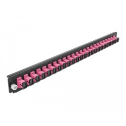 Panel frontowy 19" 24-portowy SC Simplex fioletowy Delock 43355