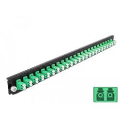 Panel frontowy 19" 24-portowy LC Duplex zielony Delock 43358