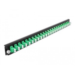 Panel frontowy 19" 24-portowy LC Duplex zielony Delock 43358