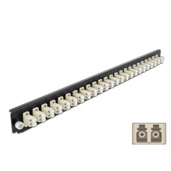 Panel frontowy 19" 24-portowy LC Duplex beżowy Delock 43359