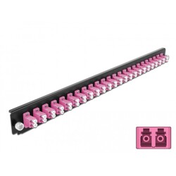 Panel frontowy 19" 24-portowy LC Duplex fioletowy Delock 43361