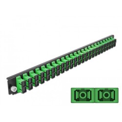 Panel frontowy 19" 24-portowy SC Duplex zielony Delock 43364