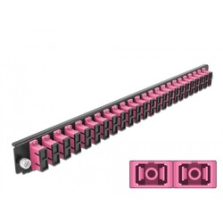 Panel frontowy 19" 24-portowy SC Duplex fioletowy Delock 43367