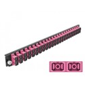 Panel frontowy 19" 24-portowy SC Duplex fioletowy Delock 43367