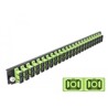 Panel frontowy 19" 24-portowy SC Duplex limonkowy Delock 43368