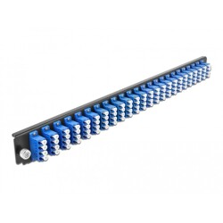 Panel frontowy 19" 24-portowy LC Quad niebieski Delock 43369