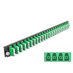 Panel frontowy 19" 24-portowy LC Quad zielony Delock 43370