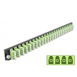 Panel frontowy 19" 24-portowy LC Quad limonkowy Delock 43374