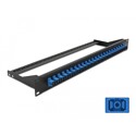 Panel frontowy optyczny 19" 24-portowy SC Simplex niebieski Delock 43380