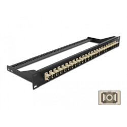 Panel frontowy optyczny 19" 24-portowy SC Simplex beżowy Delock 43382
