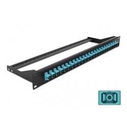 Panel frontowy optyczny 19" 24-portowy SC Simplex morski Delock 43383