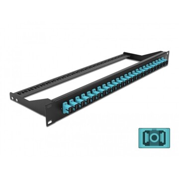 Panel frontowy optyczny 19" 24-portowy SC Simplex morski Delock 43383