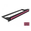 Panel frontowy optyczny 19" 24-portowy SC Simplex fioletowy Delock 43384