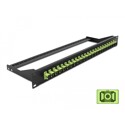 Panel frontowy optyczny 19" 24-portowy SC Simplex limonkowy Delock 43385