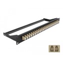 Panel frontowy optyczny 19" 24-portowy LC Duplex beżowy Delock 43388