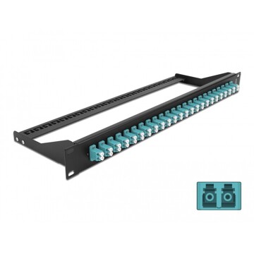 Panel frontowy optyczny 19" 24-portowy LC Duplex morski Delock 43389