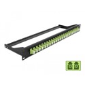 Panel frontowy optyczny 19" 24-portowy LC Duplex limonkowy Delock 43391