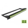 Panel frontowy optyczny 19" 24-portowy LC Duplex limonkowy Delock 43391