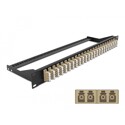 Panel frontowy optyczny 19" 24-portowy LC Quad beżowy Delock 43400