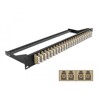 Panel frontowy optyczny 19" 24-portowy LC Quad beżowy Delock 43400