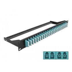 Panel frontowy optyczny 19" 24-portowy LC Quad morski Delock 43401