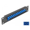 Krosownica światłowodowa 10" 12-portowa SC Simplex 1U czarna Delock 66760