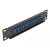 Krosownica światłowodowa 10&quot; 12-portowa SC Simplex 1U czarna Delock 66760