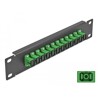 Krosownica światłowodowa 10" 12-portowa SC Simplex 1U zielona Delock 66761