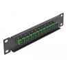Krosownica światłowodowa 10" 12-portowa SC Simplex 1U zielona Delock 66761