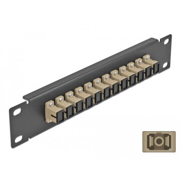 Krosownica światłowodowa 10" 12-portowa SC Simplex 1U beżowa Delock 66762