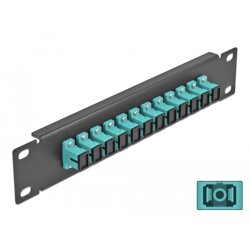 Krosownica światłowodowa 10" 12-portowa SC Simplex 1U morska Delock 66763
